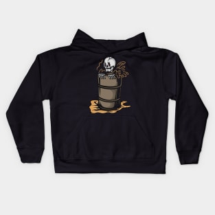 Beer and skull Kids Hoodie